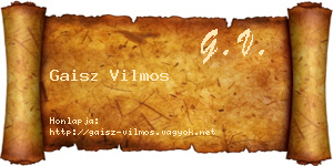Gaisz Vilmos névjegykártya