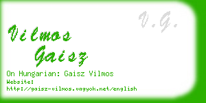 vilmos gaisz business card